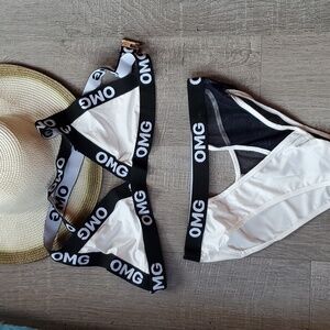 New In Package graphic print mesh bikini set. Size Large